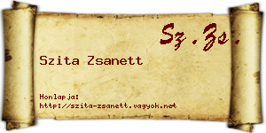 Szita Zsanett névjegykártya
